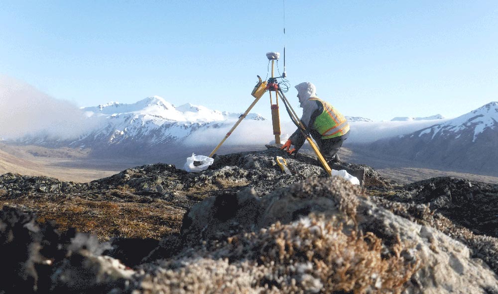 Photo of Engineer Surveying in Alaska