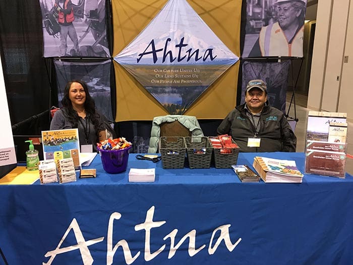 Tracy Parent & Ray Stickwan were all smiles at the Ahtna booth