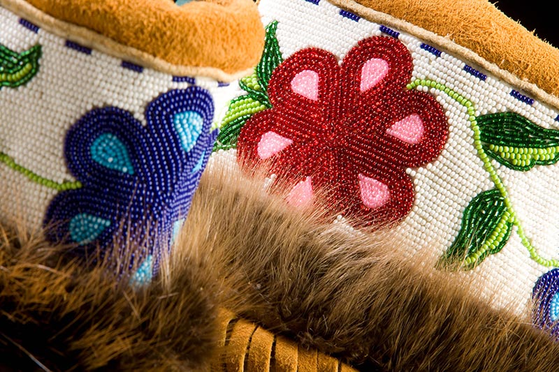 Photo of beaded native shoes