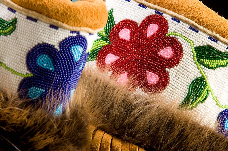 Photo of beaded native shoes 