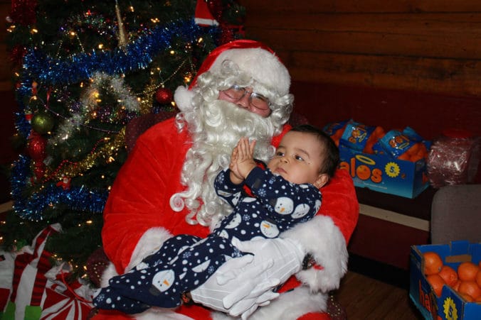 Santa holding baby Colton Pete