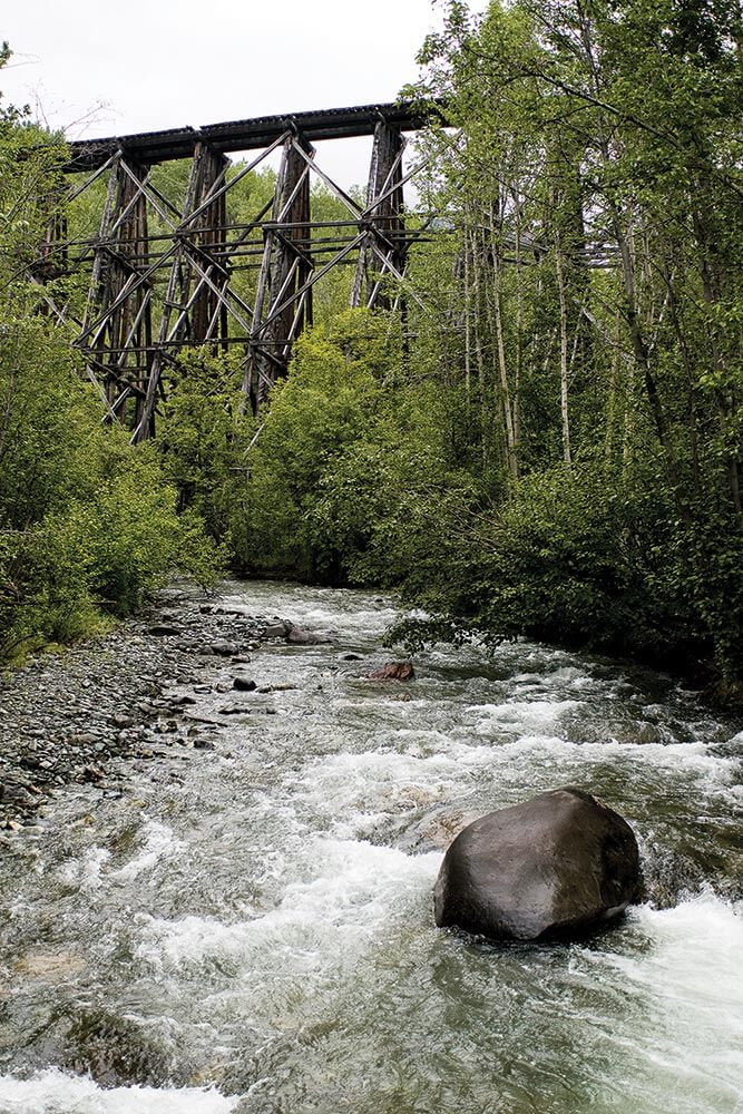Nature photo of creek and bridge