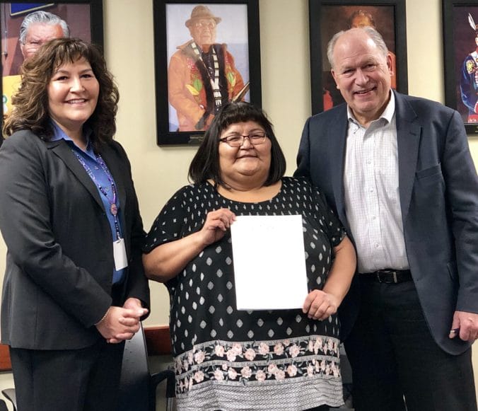 Michelle Anderson, President Ahtna, Inc., Eileen Ewan, Gulkana Village Council President and Governor Bill Walker