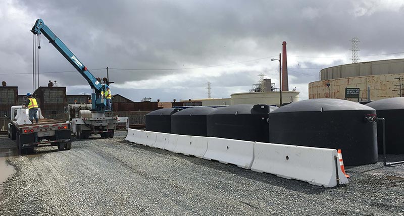 Photo of installation of the Potrero Stormwater Treatment System in San Francisco with Terraphase Engineering.