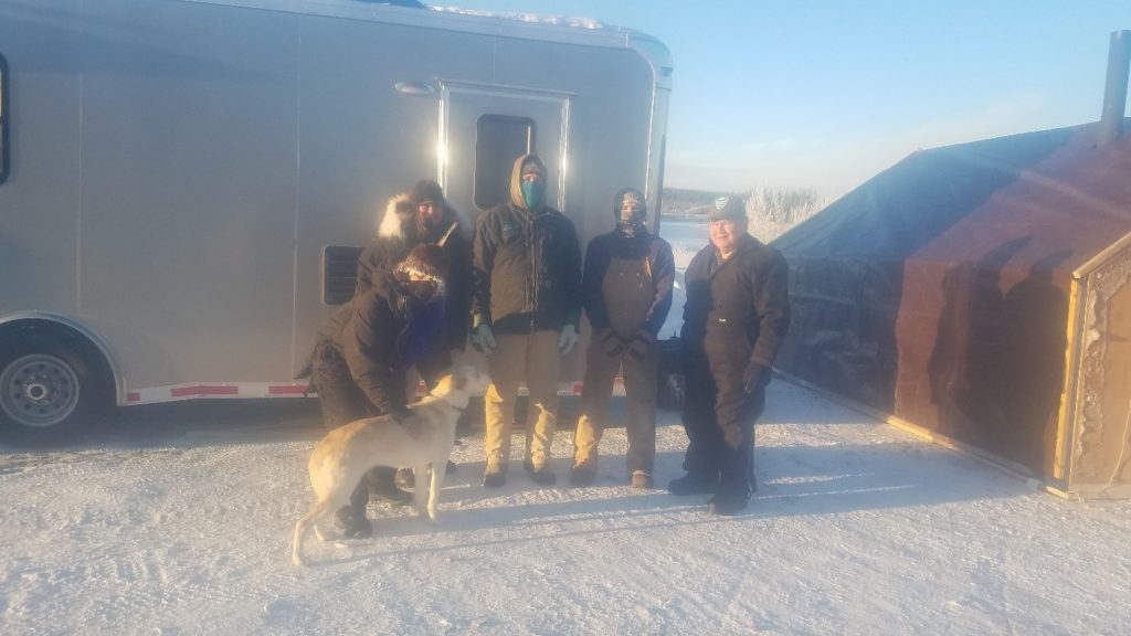 Crews set up the Sourdough Checkpoint January 9 in -40°F weather