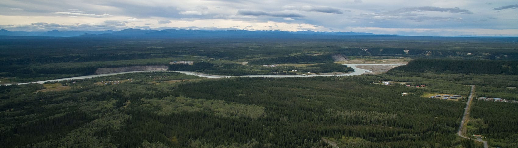 Aerial view of Copper River.
