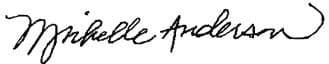 Michelle Anderson signature