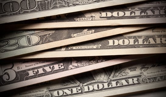 Close up image of cash.